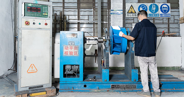 Chosen workers assembling the industrial fan 03